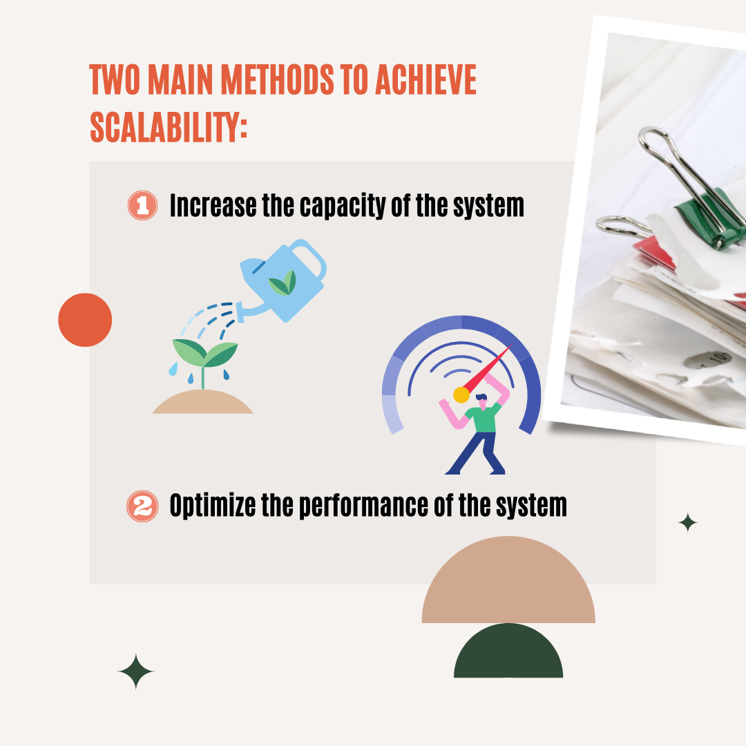 There are two main methods to achieve scalability